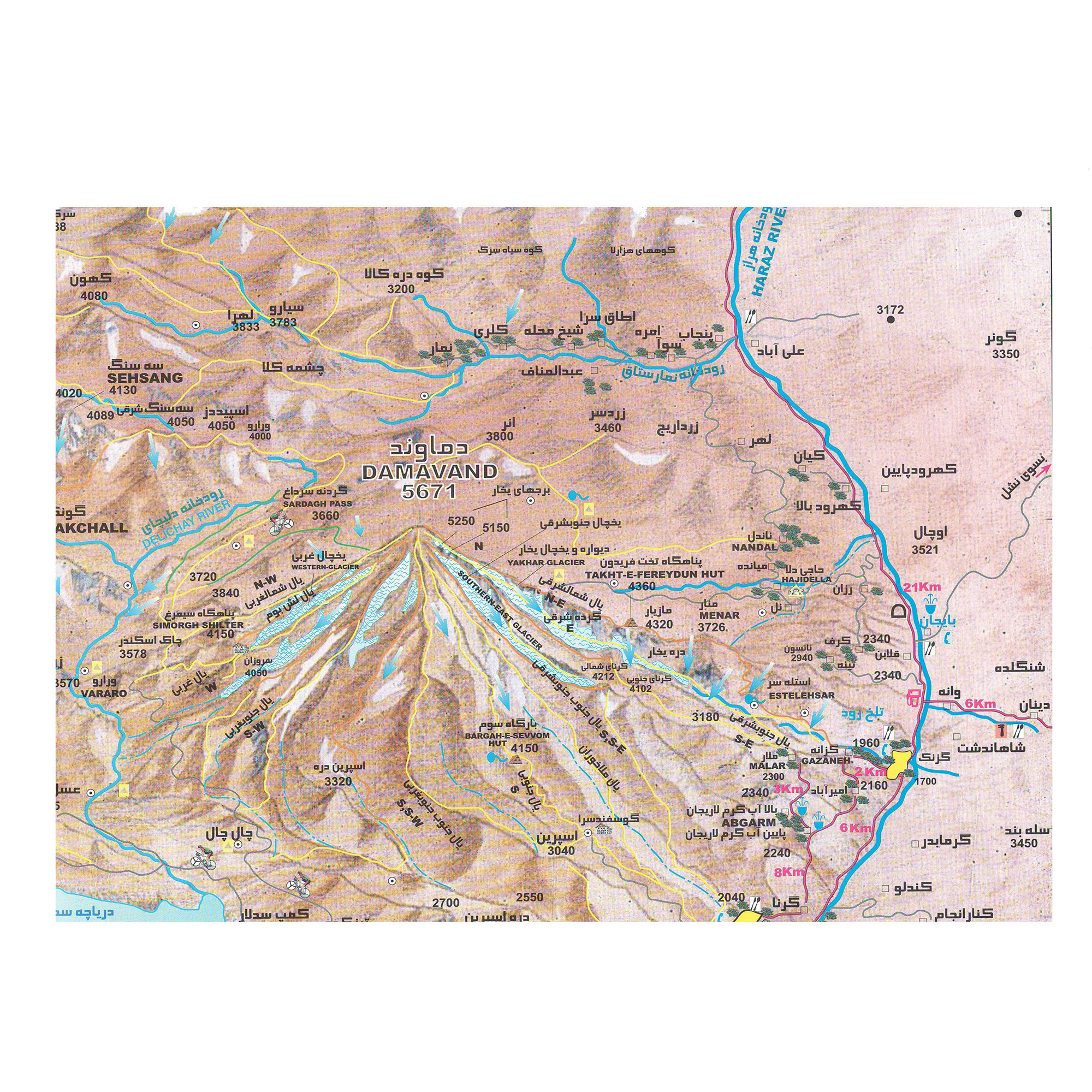 Central Alborz نقشه راهنمای صعود به قله های البرز مرکزی - Image 1