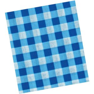 دستمال سر و گردن تابستانی طرح چهار خانه آبی - Image 2