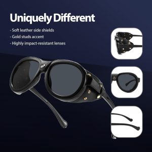 عینک کوهنوردی بغل چرم طرح شرپا - Image 6