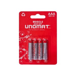 باتری نیم قلمی یونومات مدل Heavy Duty بسته 4 عددی - Image 1